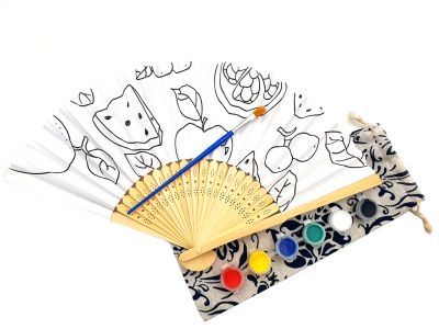 Chinese Hand fan to paint - Child - DIY - Fruits