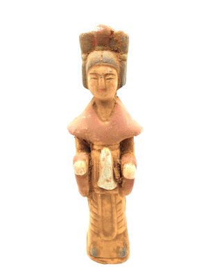 Chinese statue - Terracotta - Court Lady Tang - Flute