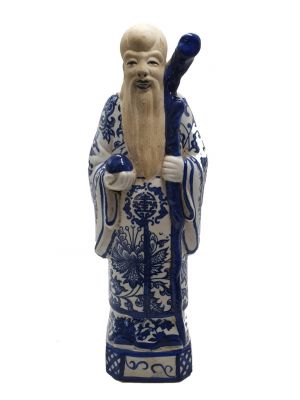 Chinese Blue and White porcelain Statue Acestor
