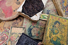 Ancient Compressed Pu-Erh Tea Bricks from Yunnan