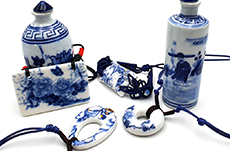 China - White and Blue - Collection - Ceramic Jewelry