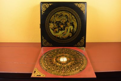 Large Feng Shui Compass Black Dragon and Phoenix