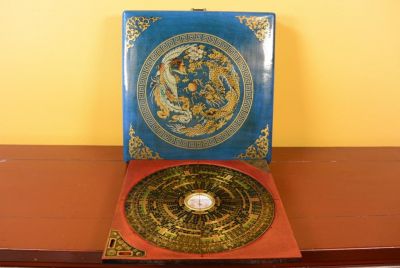 Large Feng Shui Compass Blue Dragon and Phoenix