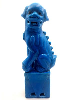 Large Porcelain Fu Dog - Sky Blue (sold individually)