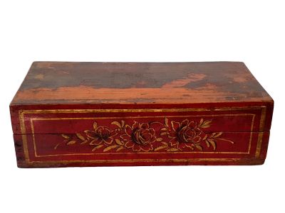 Old Chinese wooden chest - cherry blossoms 2