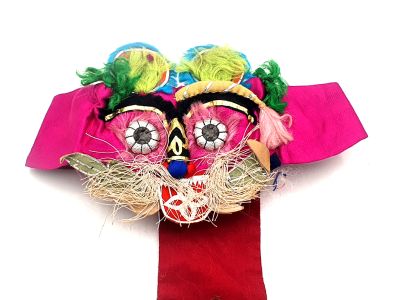 Old Ethnic Baby Headdress - Tiger head - Pink