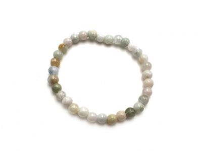 6mm Jade Beads Bracelet - Gradient of green