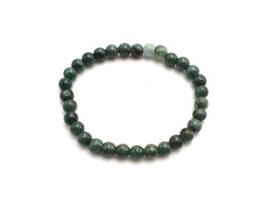 6mm Jade Beads Bracelet - Imperial green