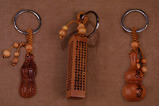 Feng Shui Keyring in wood