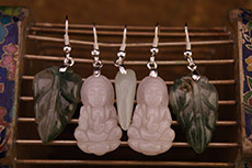 Earrings in Jade