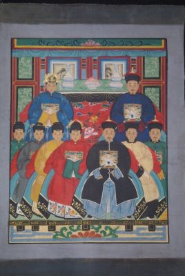 Ancestors and Dignitaries family 9 people Qing