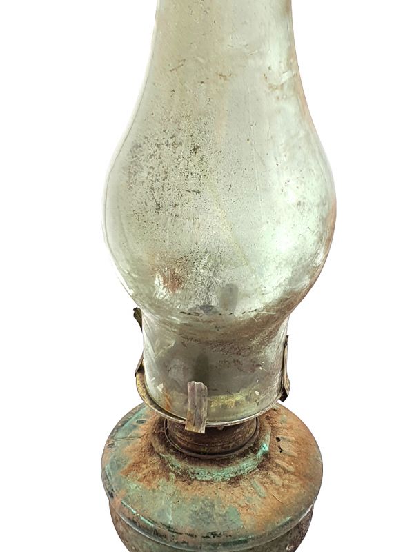 Ancient Chinese kerosene lamp - Glass 2 3