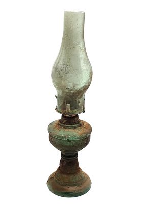 Ancient Chinese kerosene lamp - Glass 2