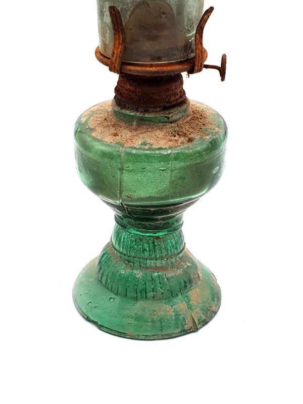 Ancient Chinese kerosene lamp - Glass 3