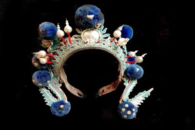 Ancient Chinese Theatre Hat - Crown - Blue