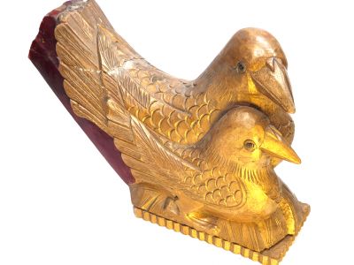 Ancient Chinese wooden bird - 2 birds