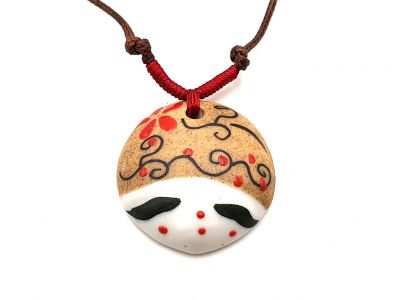 Asian ceramic heads collection - Necklace - Japan - Osaka