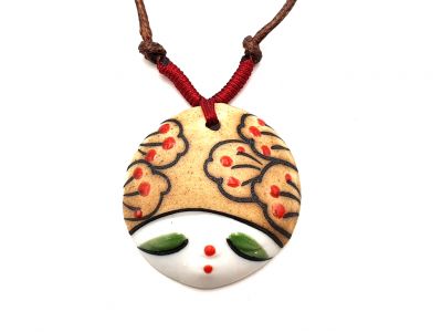 Asian ceramic heads collection - Necklace - Japan - Tokyo