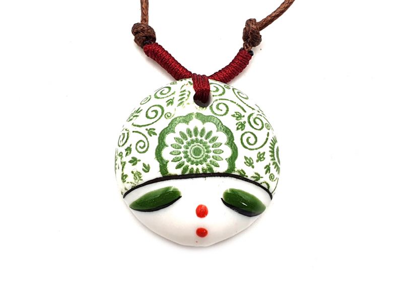 Asian ceramic heads collection - Necklace - Philippines