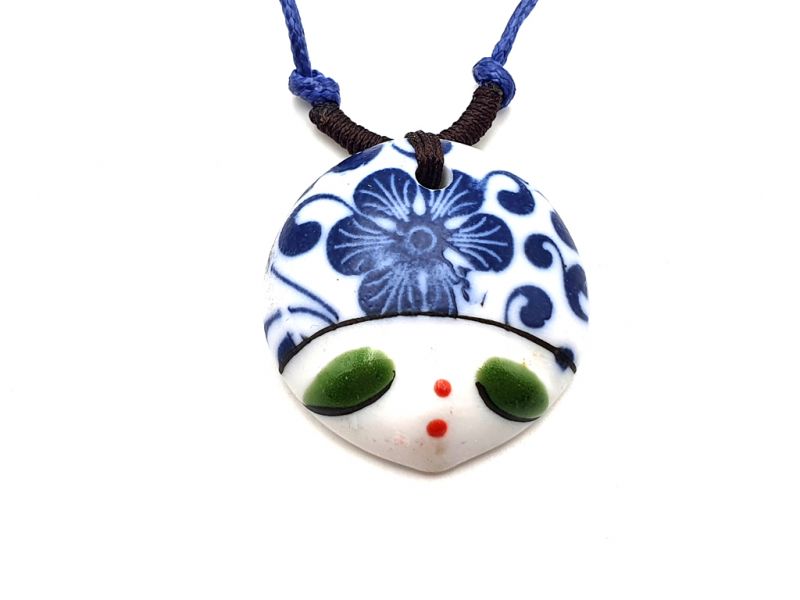 Asian ceramic heads collection - Necklace - Vietnam