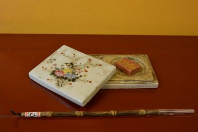 Calligraphy Set Porcelain Insects