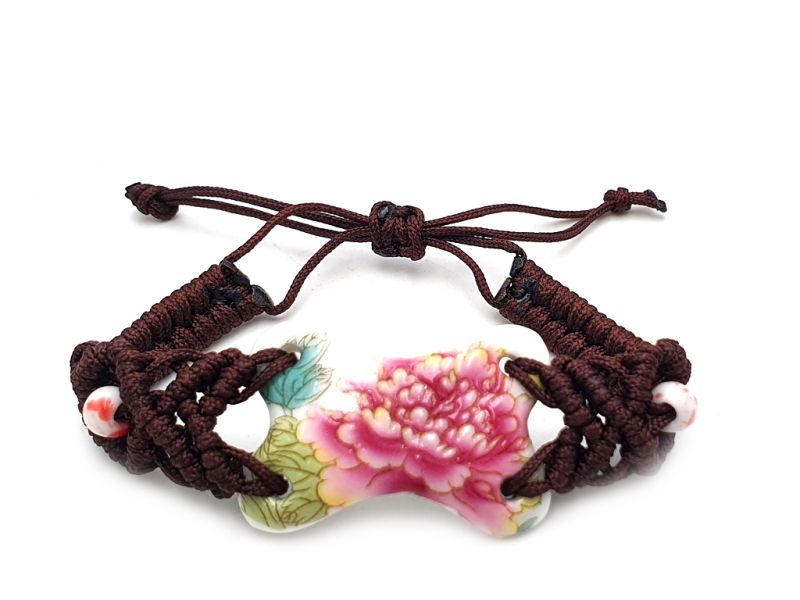 Ceramic jewelry Chinese flower collection - Bracelet - China - Peony 2