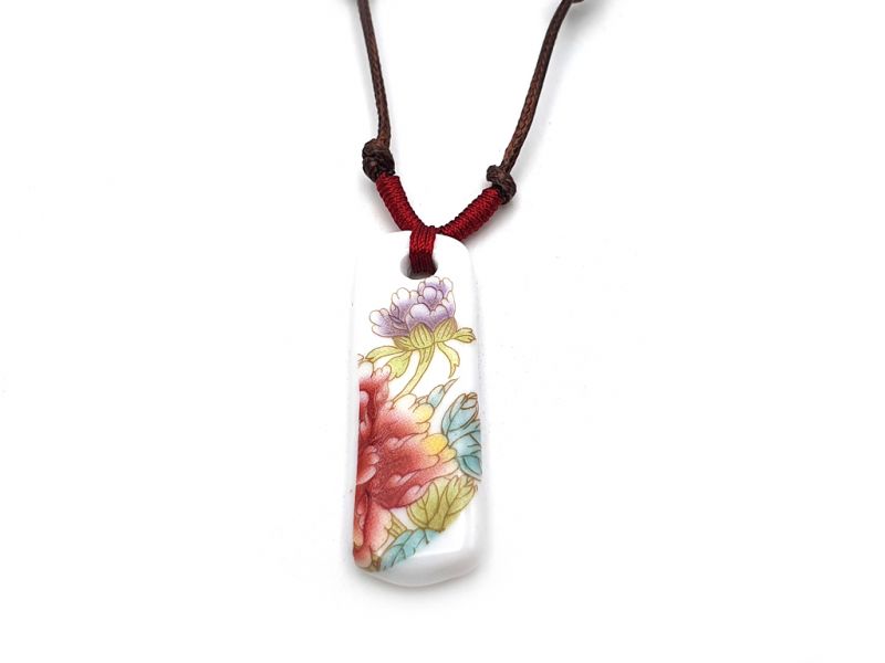 Ceramic jewelry Chinese flower collection - Necklace - China - Chinese flowers