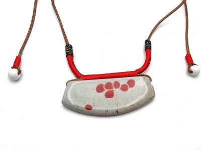 Ceramic jewelry Emperor of Japan Collection - Ceramic necklace - Cherry blossoms