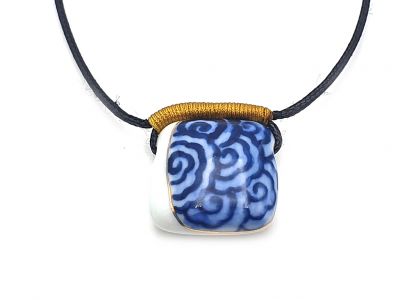 Ceramic jewelry Heaven Collection Necklace Tibetan Cloud - Square