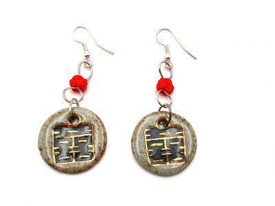 Ceramic jewelry Road to India Collection - Earrings - Old style