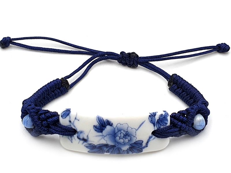 Ceramic jewelry White and Blue Collection - Bracelet - China - Flowers 1