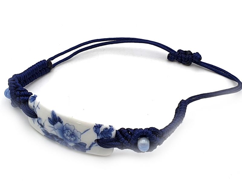 Ceramic jewelry White and Blue Collection - Bracelet - China - Flowers 3