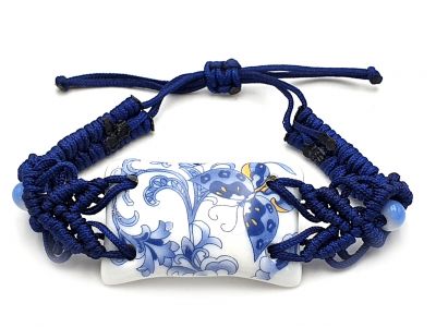 Ceramic jewelry White and Blue Collection - Bracelet - China - Large Butterfly