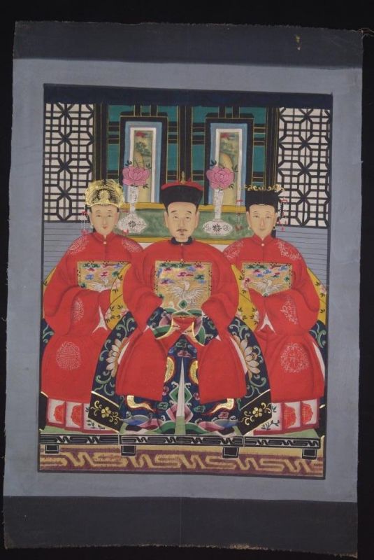 Chinese ancestors Qing Dynasty 3 people 1