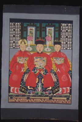 Chinese ancestors Qing Dynasty 3 people