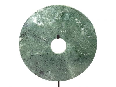 Chinese Bi in Jade 25cm - Green