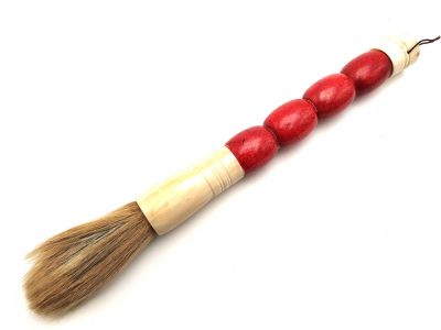 Chinese Calligraphy Brush - Oval Stone - Red