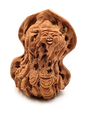 Chinese Carved Walnut - God of Wealth - Caishenye 2