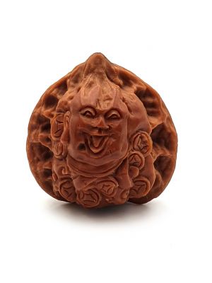 Chinese Carved Walnut - God of Wealth - Caishenye