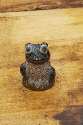 Chinese Cloisonné Animal - Frog - Black and White