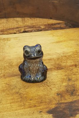 Chinese Cloisonné Animal - Frog - Blue
