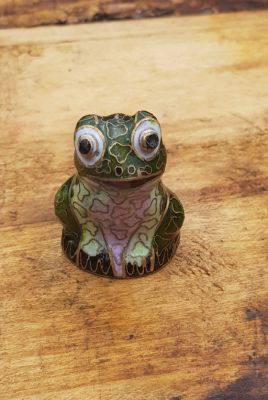 Chinese Cloisonné Animal - Green frog