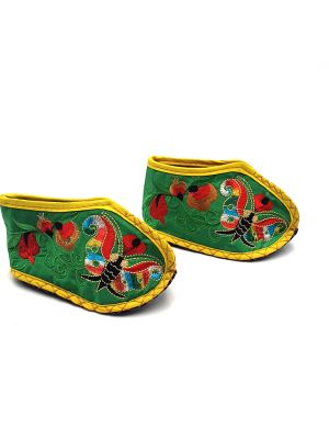 Chinese Embroidery - Miao Baby Slippers - Green