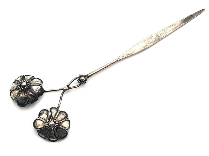 Chinese ethnic double Flowers hairpins