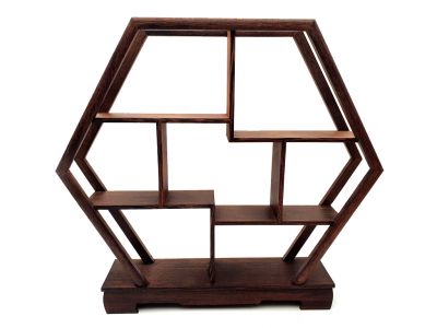 Chinese Miniature Furniture - hexagon Shelf - 30cm