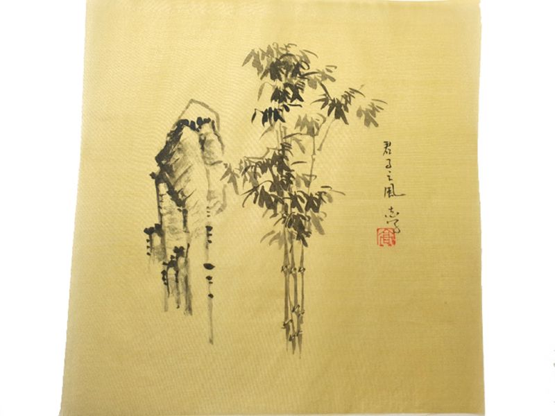 Chinese Painting on silk to frame - Landscape - Bamboo