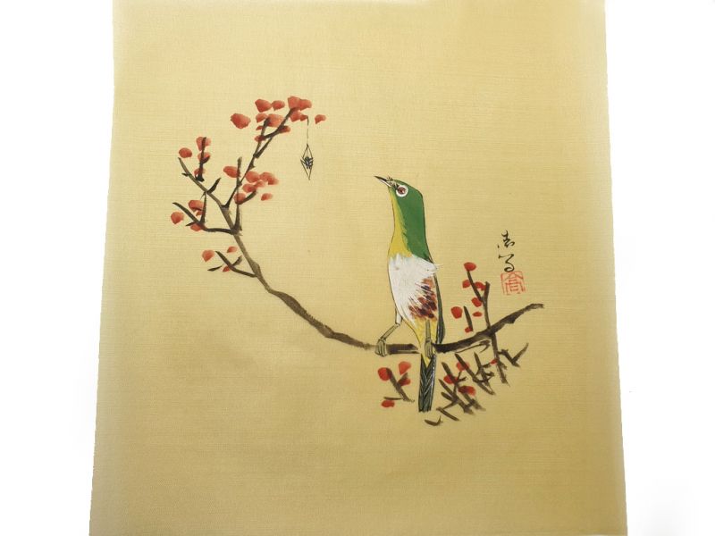 Chinese Painting on silk to frame - Woodpecker on the tree