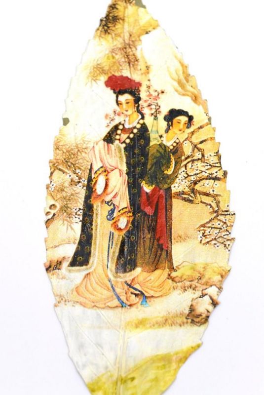 Chinese painting on tree leaf - Empress 3