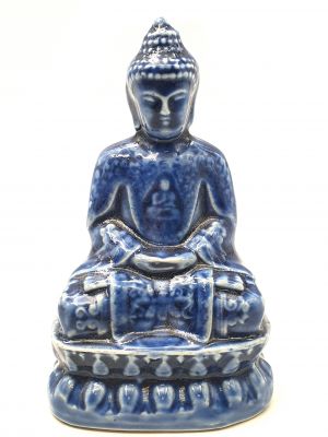 Chinese Porcelain statue Buddha - Blue