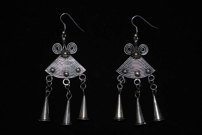 Chinese Quater Spiral of life Earrings from Miao minority 3